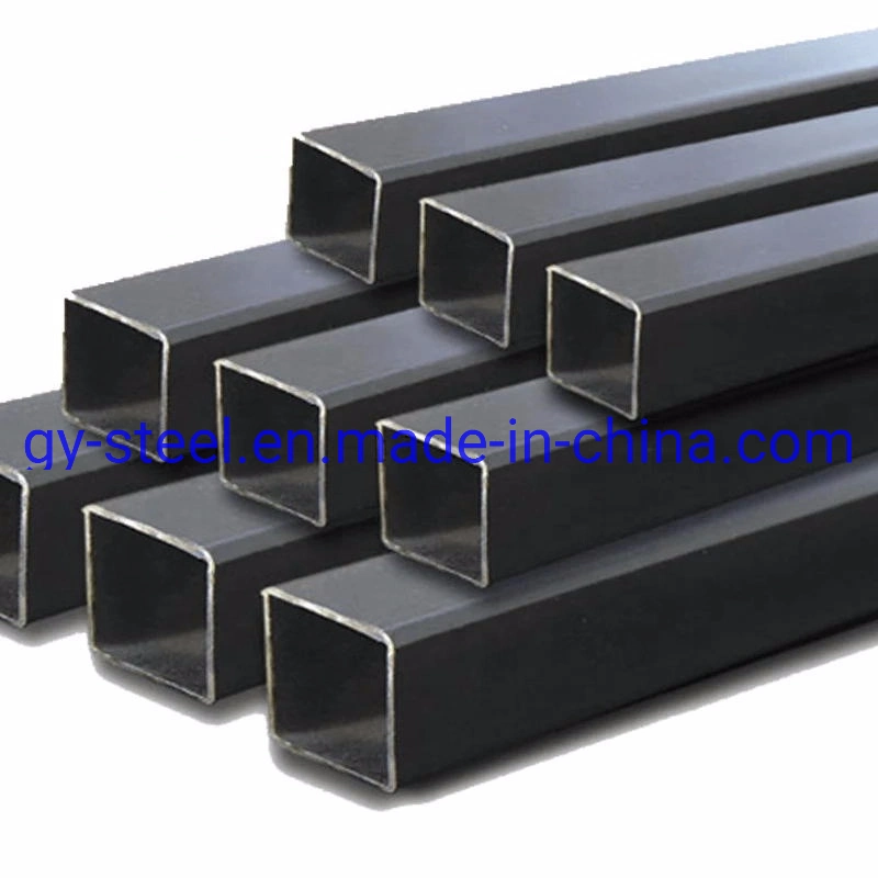 Black Oiled Ms Square Iron Steel Pipe Per Meter Mill Price Tube Weight Chart