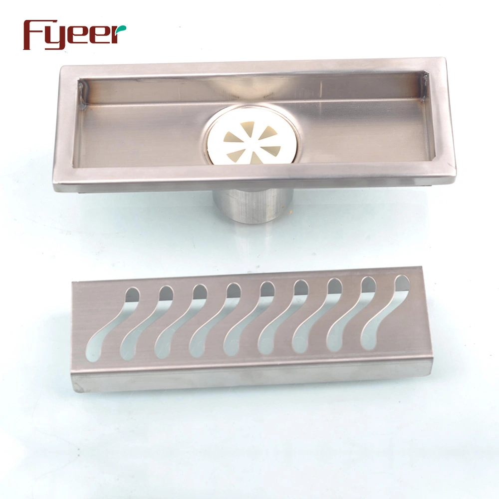 Fyeer Stainless Steel Bathroom Long Linear Floor Drain (FD15020)