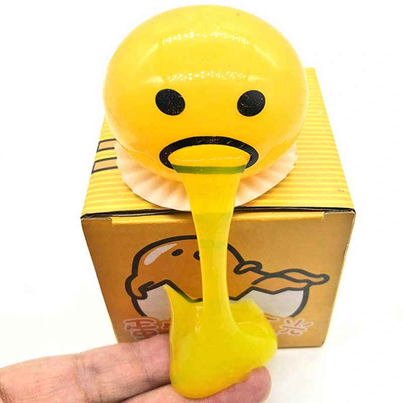 Amazon Hot Creative Decompression Fidget Toys Vomiting Egg Yolk Tricky Custard Buns Funny Mochi Cute Anti-Stress Relieve Toys for Christmas Gift