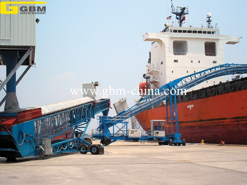 Shiploader/Sistema Telestacker com alimentador de material