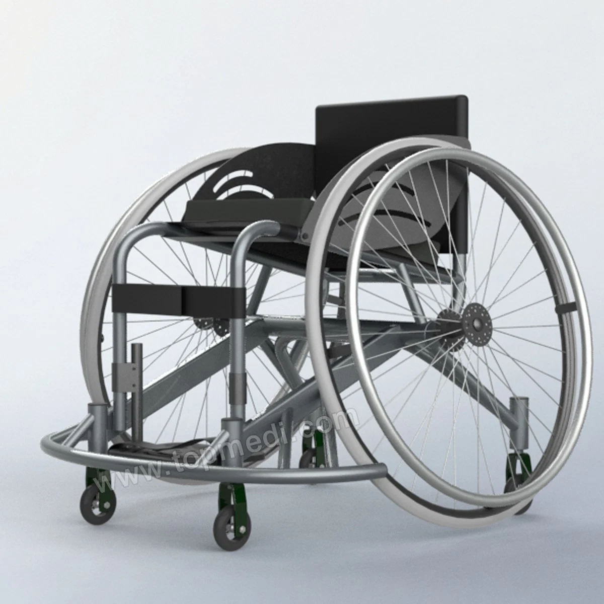 6061 Strong Aluminum Frame Topmedi Guangzhou, China Disabled Wheelchair with Good Price