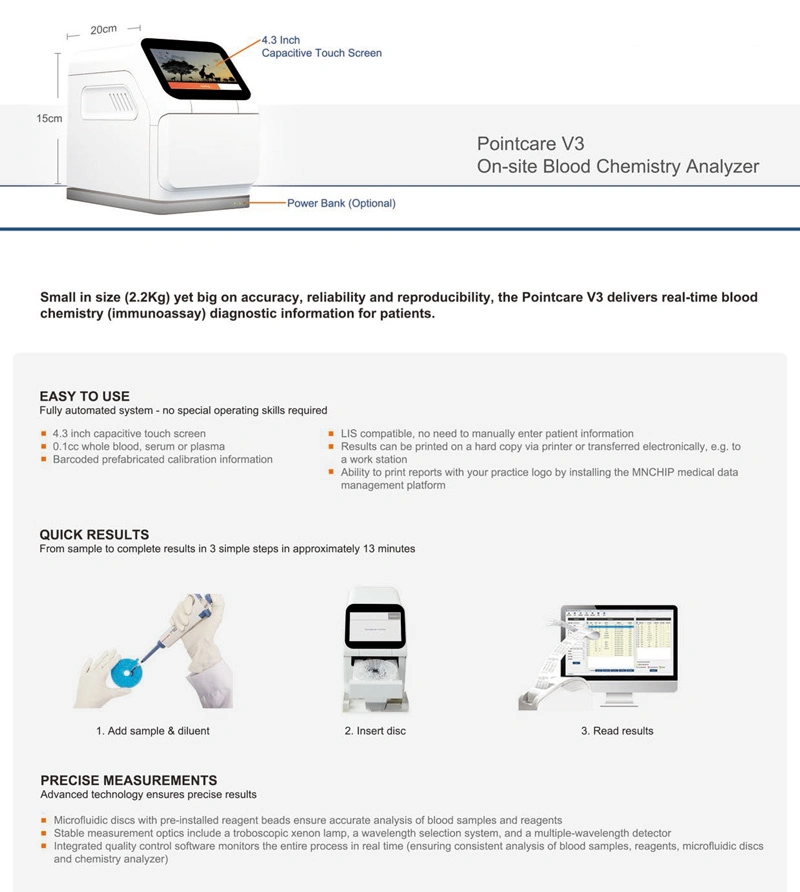 My-B147D Laboratory Equipment on-Site Fully Auto Veterinary Chemistry Analyzer