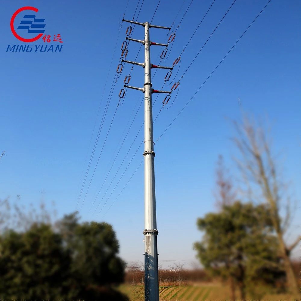 400kv Hot DIP Galvanized Powder Coated Power Transmission Tower Double Circuit Steel Tower