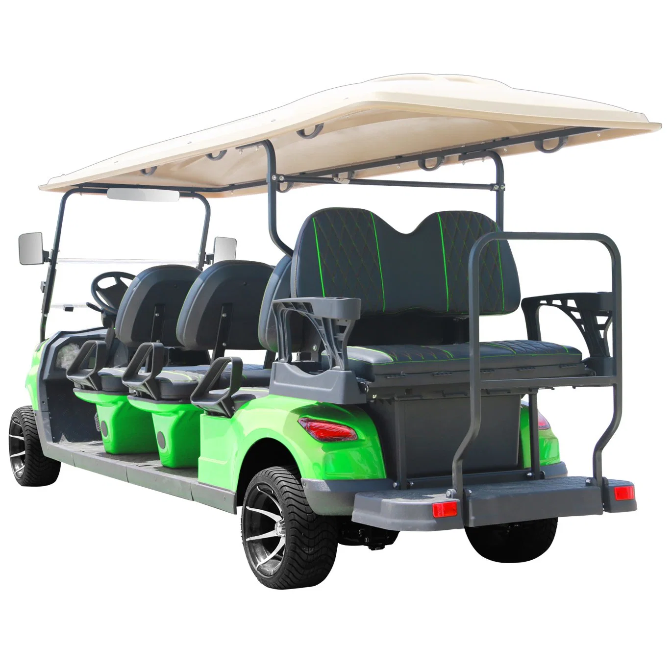 Günstige Lithium Mini Golf Carts 4 Rad 6+2 Sitzer Electric Golfwagen zum Verkauf Schmiede G6+2