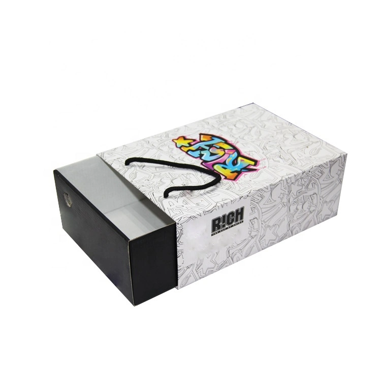 China Custom Printed Cardboard Paper Packaging Drawer Shoe Box Manufacturer Supplier Factory