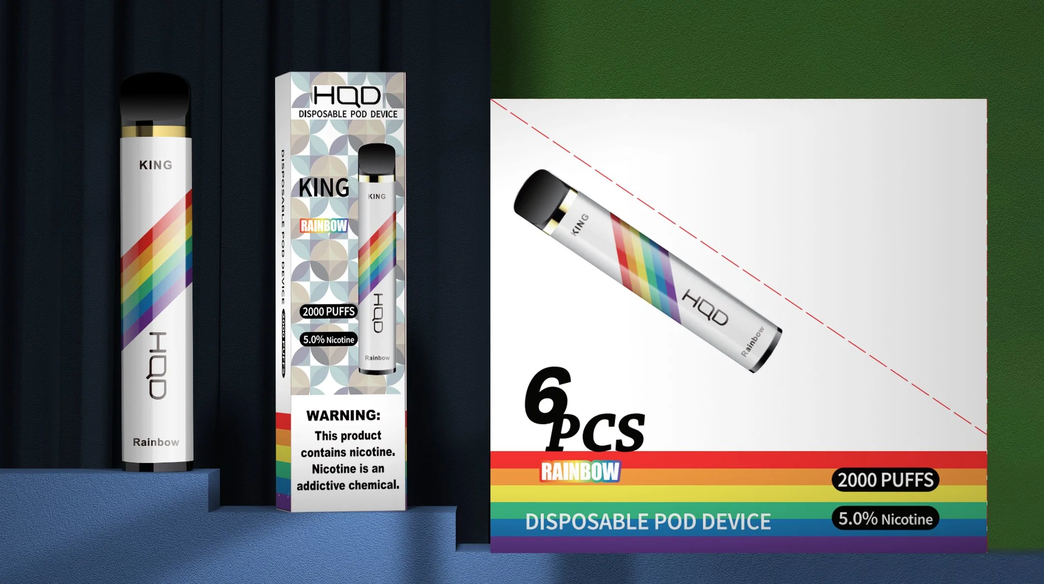 Hqd New Arrival Disposable 2000 Puffs Wholesale/Supplier Mini Electronic Cigarette Disposable E Cigarette with Mesh Coil