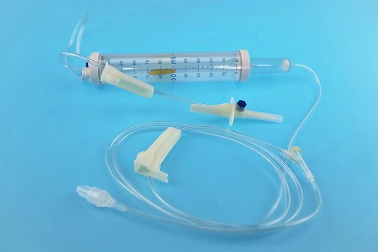 Medical Disposable IV Infusion Giving Set with Luer Lock Y Connect