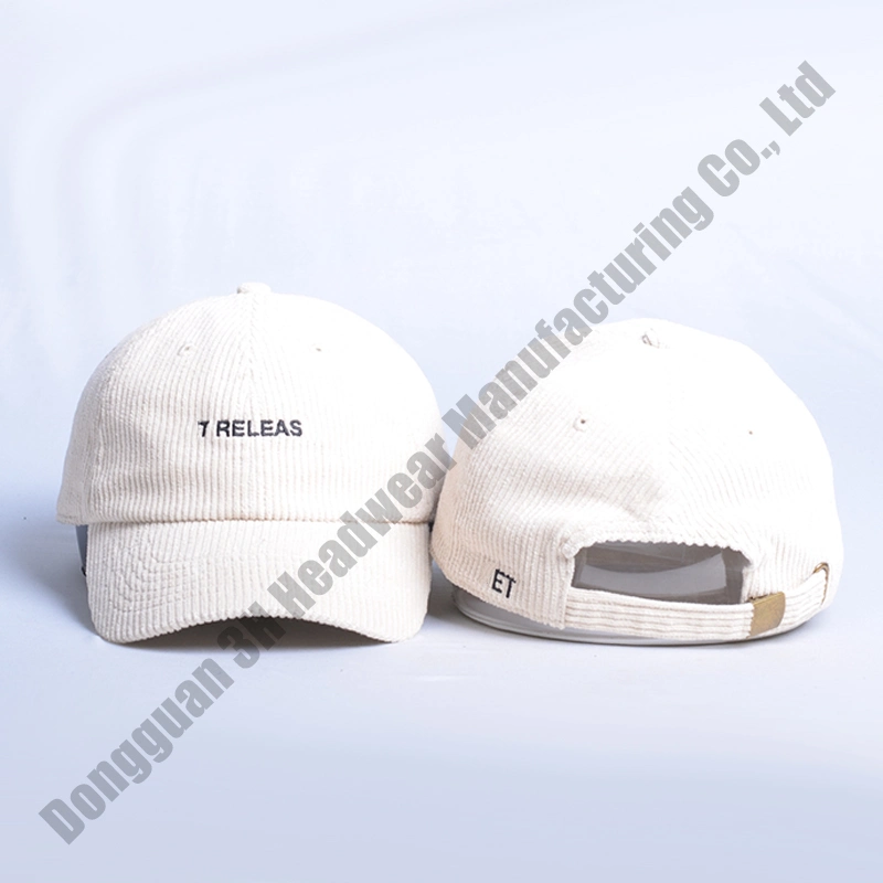 Wholesale Outdoor Winter Warm 6 Panel Baseball Caps for Unisex Custom Embroidery Logo Corduroy Dad Hats