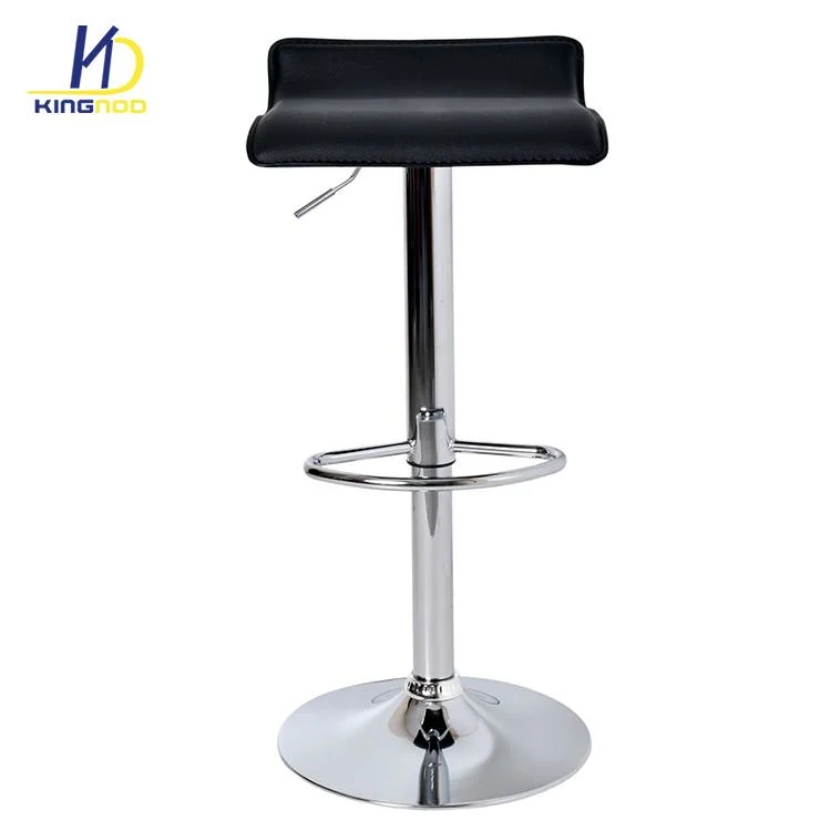 Nordic Modern Adjustable Hard PVC Seat with Chromed Base Bar Chairs