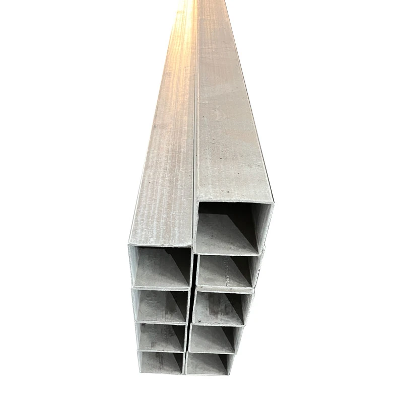 High quality/High cost performance  Corrugated Square Tubing Galvanized Steel Pipe Iron Rectangular Tube Price for Carports