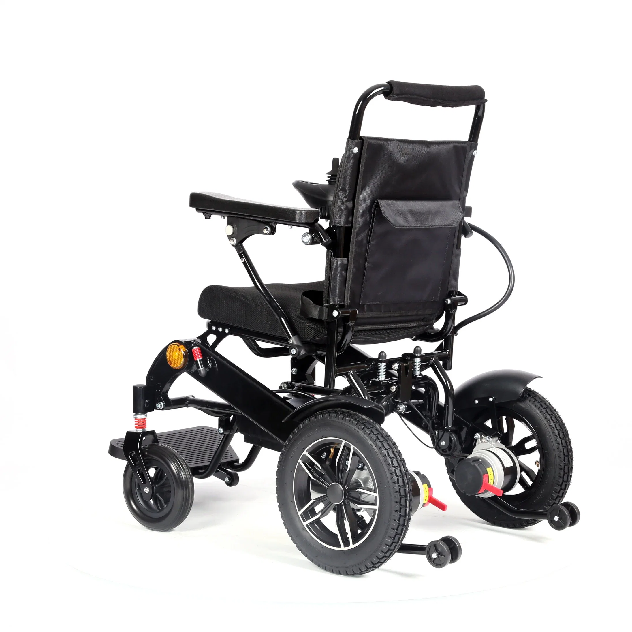 Fauteuil roulant rigide et léger en fauteuil roulant électrique pliant avec batterie au lithium