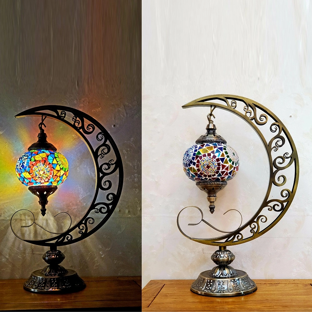 Moya New Design Decorative Glass Handmade Turkish Style LED Desk Lamp