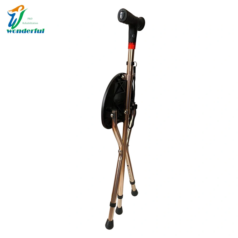 Aluminum Alloy Folding Chair Foldable Cane Multifunctional Cane Walking Stick