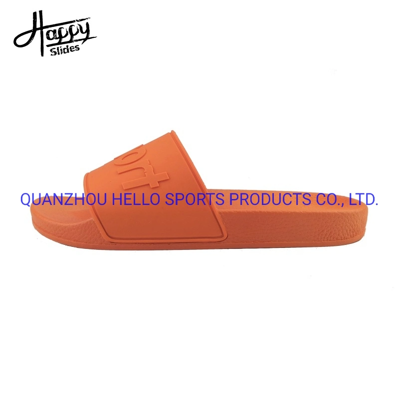 Happy Slides Custom Slipper Slides with Logo, Fashion EVA Nude Beach Branded PVC Slipper Shoes, New Foot Massage Slipper