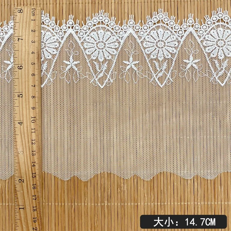 New Hollow Lace High-Grade Embroidered Fabric Home Soft Decoration Women's Accessories