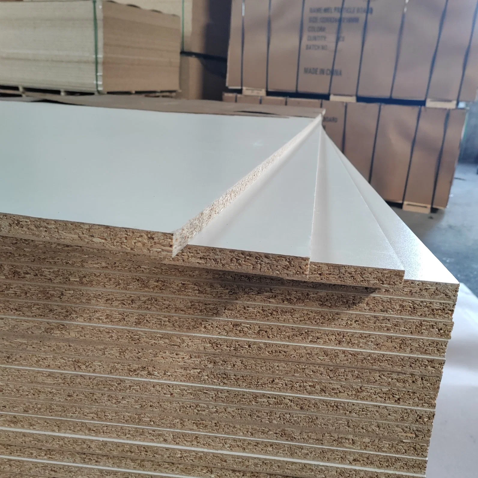 High quality/High cost performance  12mm 16mm 18mm White Melamine MFC Board for Furniture Particle Board