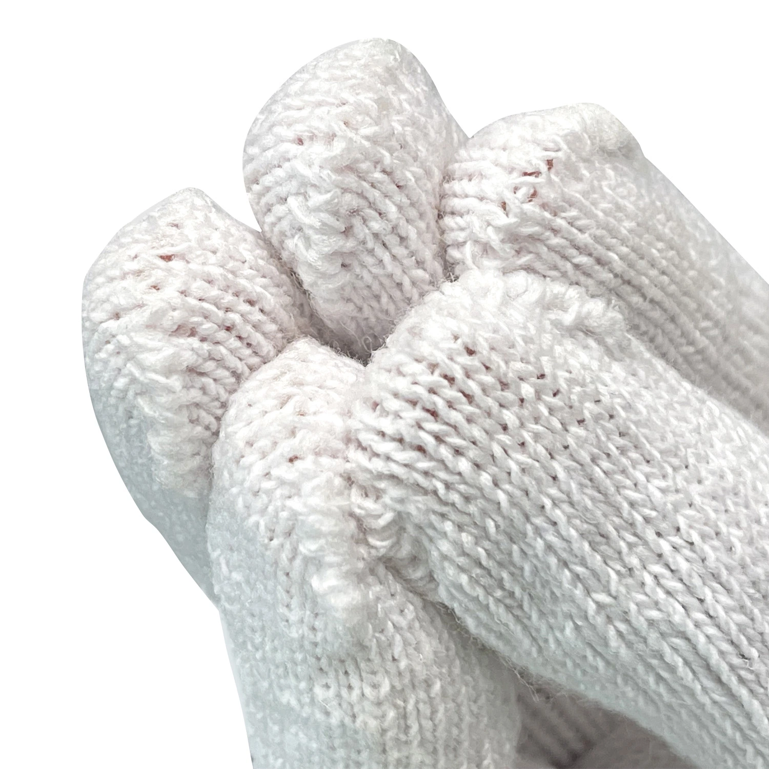 La Chine Eau de Javel de gros blanc 10 Construction de jauge Gants tricot de coton