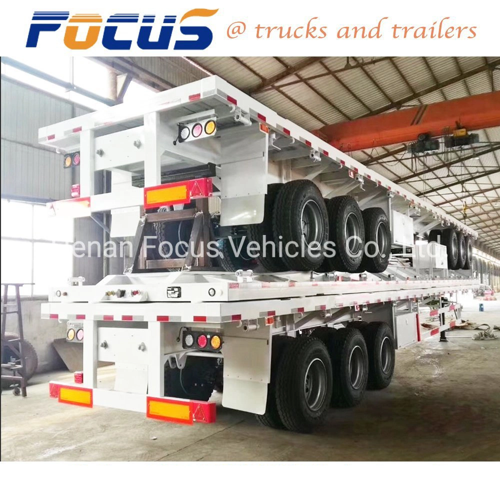 1/2/3/4 Fuwa Axles 20FT 40FT Container/Utility/Cargo Flatbed/Platform Truck Semi Trailer