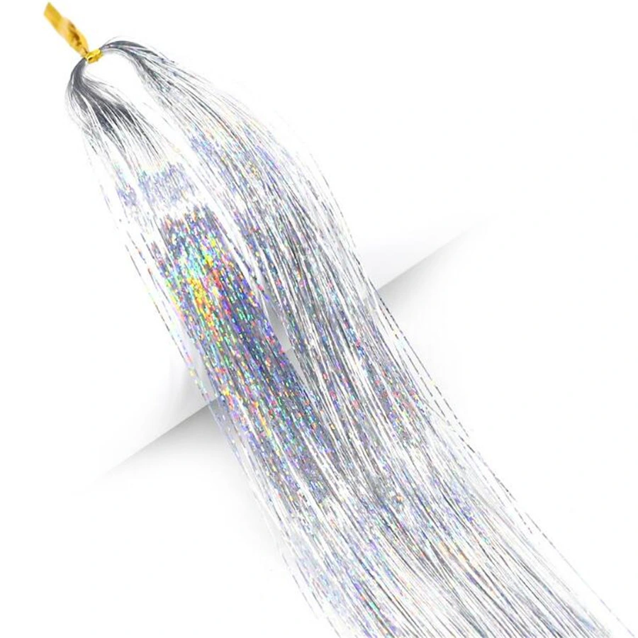 Custom Synthetic Hair Colorful Hair Tinsel for Party