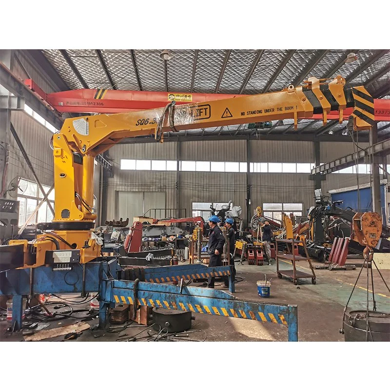 Top Loader Hydraulic Mini 6ton Telescopic Boom Truck Mounted Crane