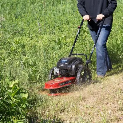 جزازة بقواية تعمل بعجارة بنزين 5.5HP، بعرض قطع يبلغ 560 مم، مع المشي خلف جزازة العشب، أداة تشذيب ميدانية مع محرك Rato (FT6.0)