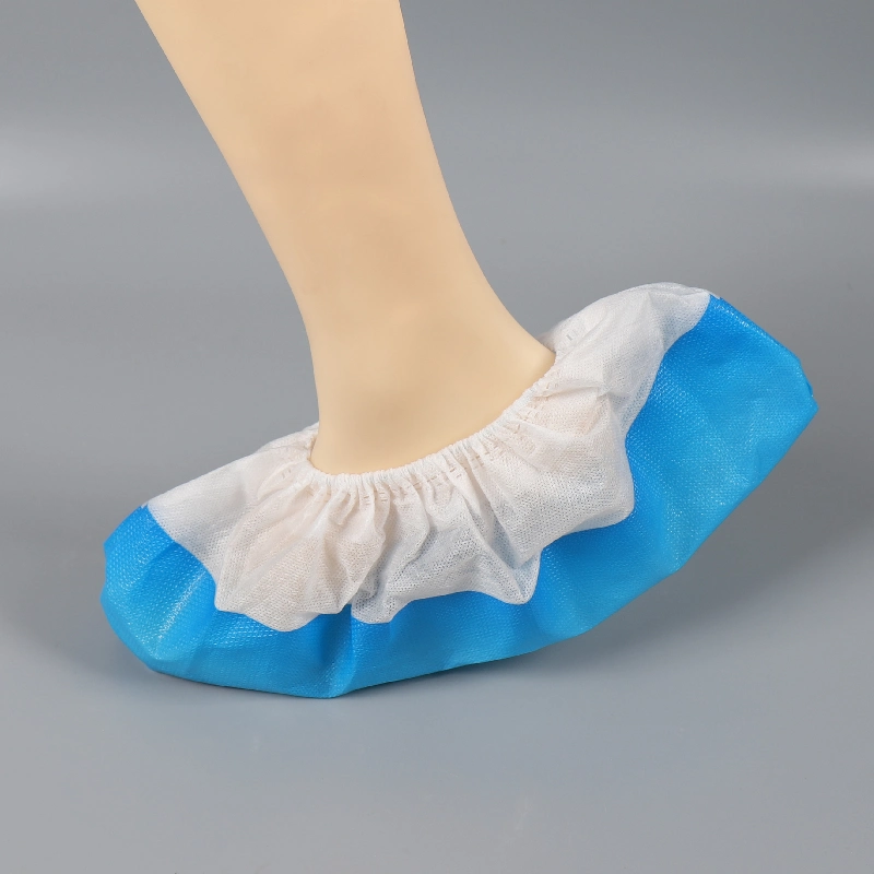 Environmentally Friendly Disposable Dispenser Non Woven PP+CPE Coated Anti-Slip Shoecover