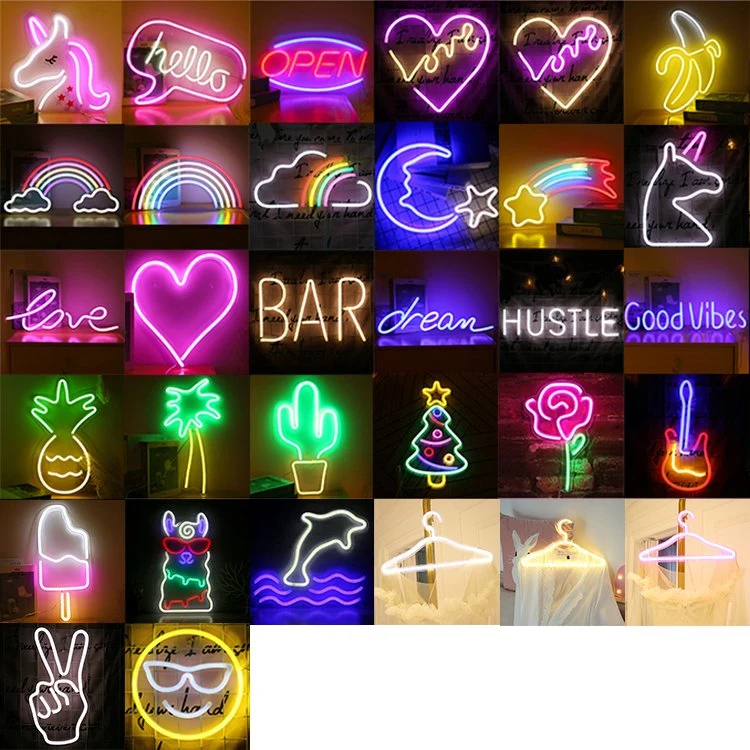 Kundengebundene Hochzeit Dekorative Weihnachtsmütze geformt LED Neon Lichter Zeichen