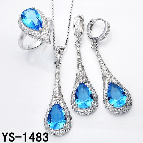 Wholesale 925 Sterling Silver Fashion Jewelry CZ Set for Women