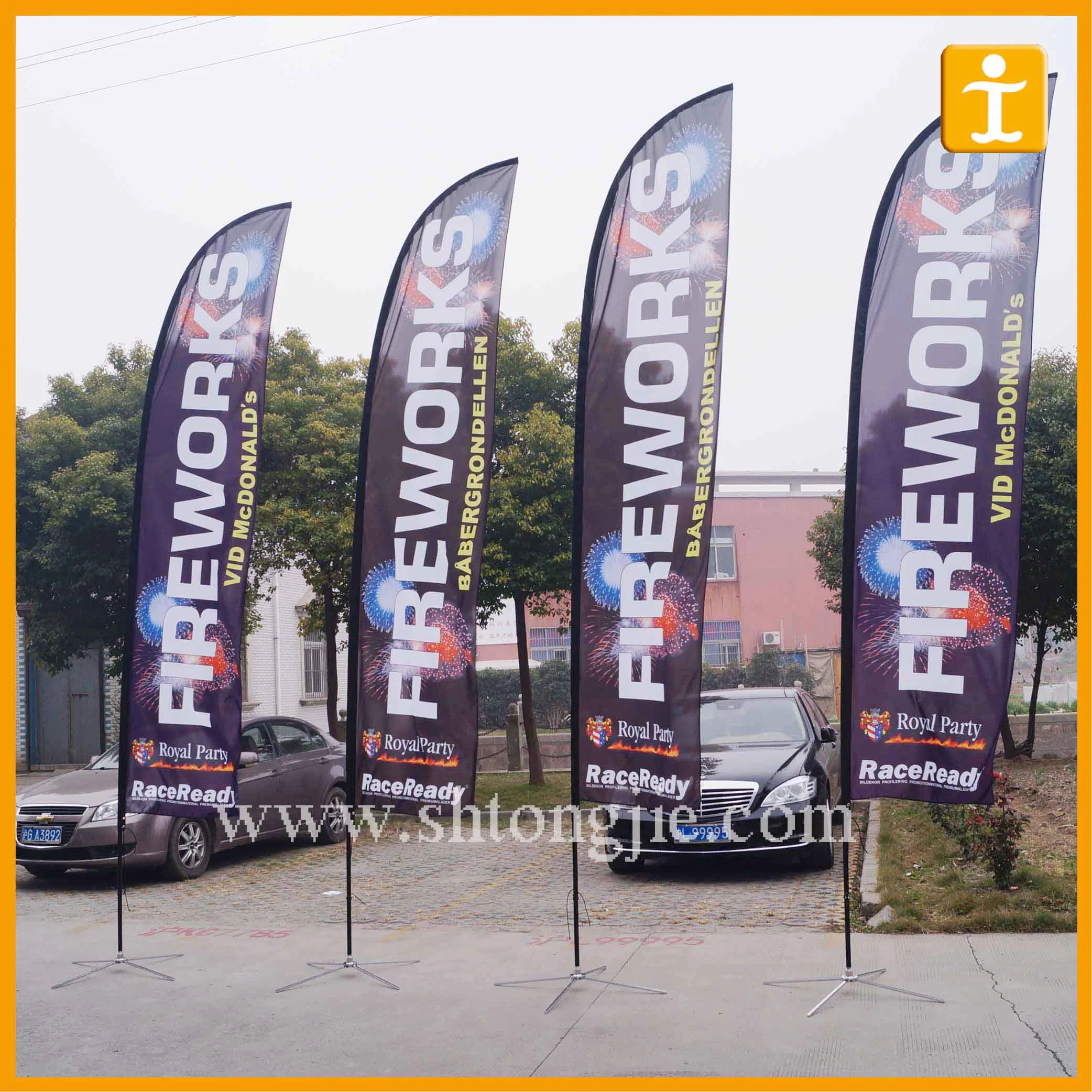 Factory Price Outdoor Promotion Custom Advertising Flying Banner Feather Flag Beach Flag
