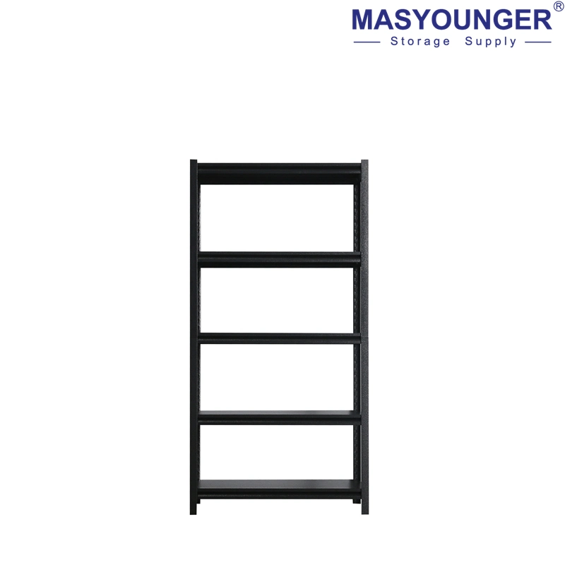 Hot Selling Black 5 Tier Light Duty Boltless Steel Shelving Unit for Small Warehouse