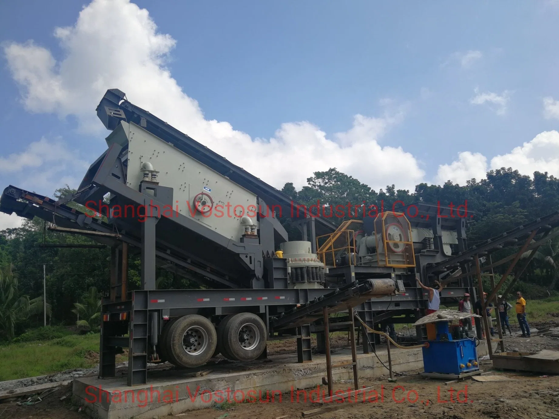 Mining Stone Mini Station Mobile Jaw Crusher Plant for Granite Crushing Line