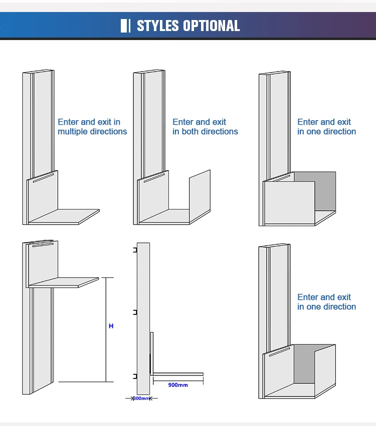 Disable Use Wheelchair Standard Hydraulic Lift with CE