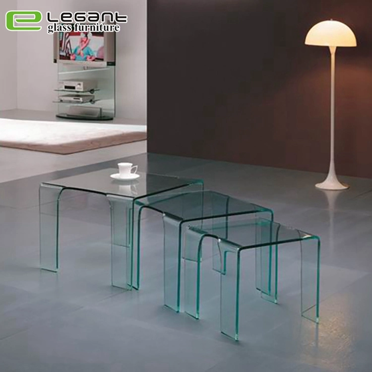 Modern Furniture Clear Tempered Glass Top Center Coffee Table