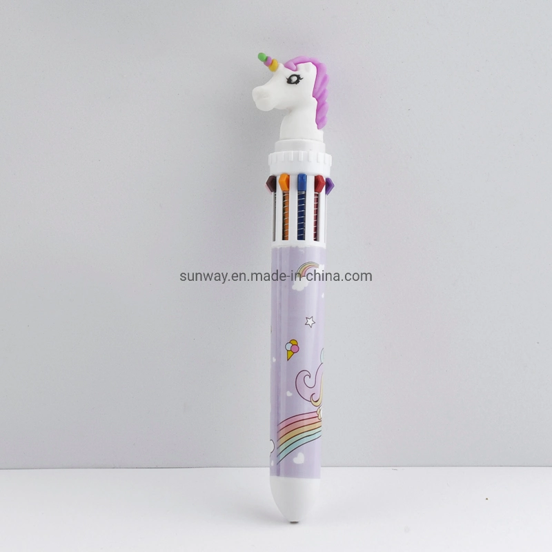 Gift Stationery Hot Sale OEM 10-in-1 Plastic Multi Color Pen