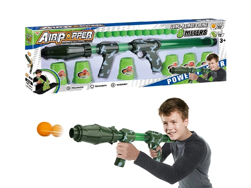 Foam Ball Toy Shooting Gun Aerodynamic Gun Game Power Air Toy Guns Boys Soft Air Gun