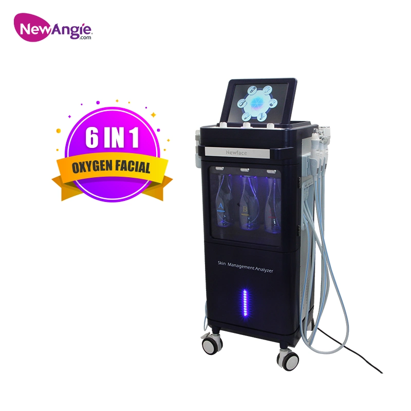 Professional Skin Rejuvenation Oxygen Jet Ultrasound RF Facial Beauty Salon Machine