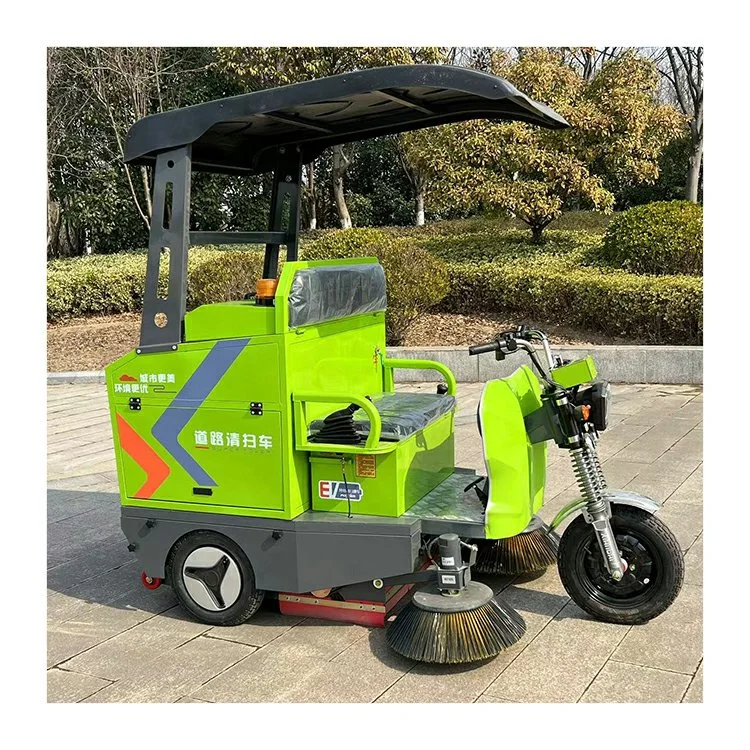 Three Wheels Electric Street Sweeper Cleaning Truck High Pressure Cleaner