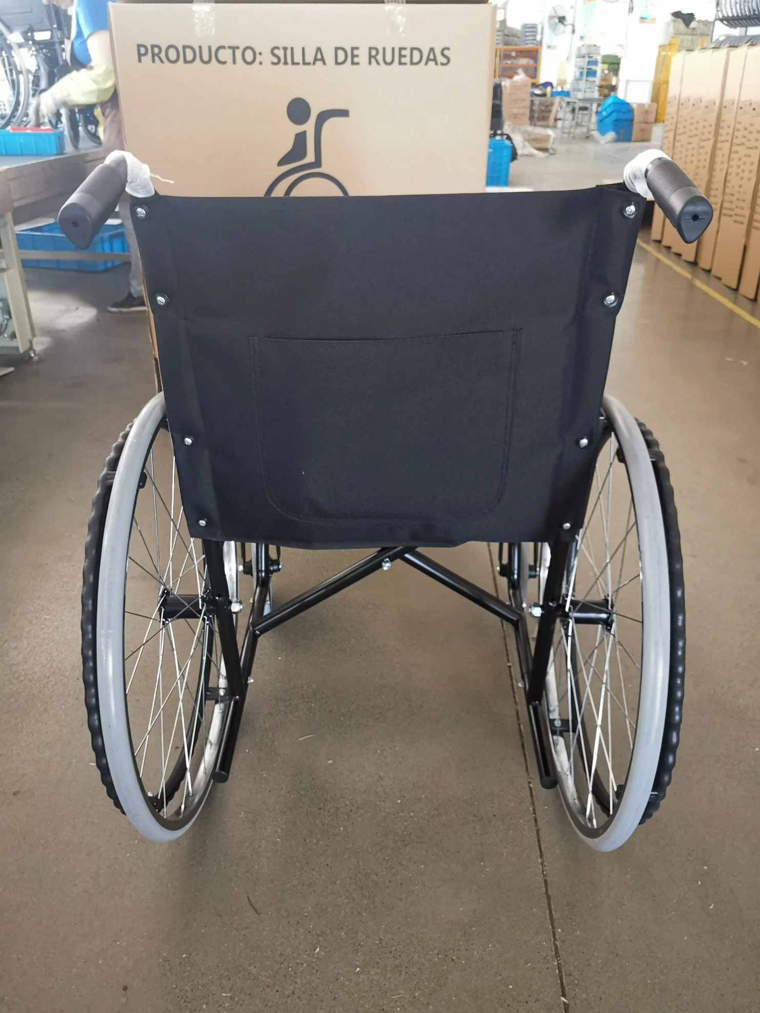 Faltung Basic Manuell Stahl Rollstuhl Economy Standard Chrom Foshan 809 Für Patienten Home Care ältere Mobilität Wheel Chair medizinische Geräte Krankenhaus FDA CE