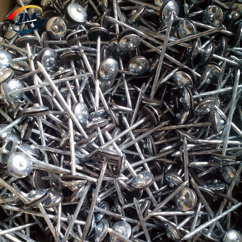 Buen precio Corrugated Roofing Nails Smooth Shank Twisted paraguas galvanizado Clavo para techos