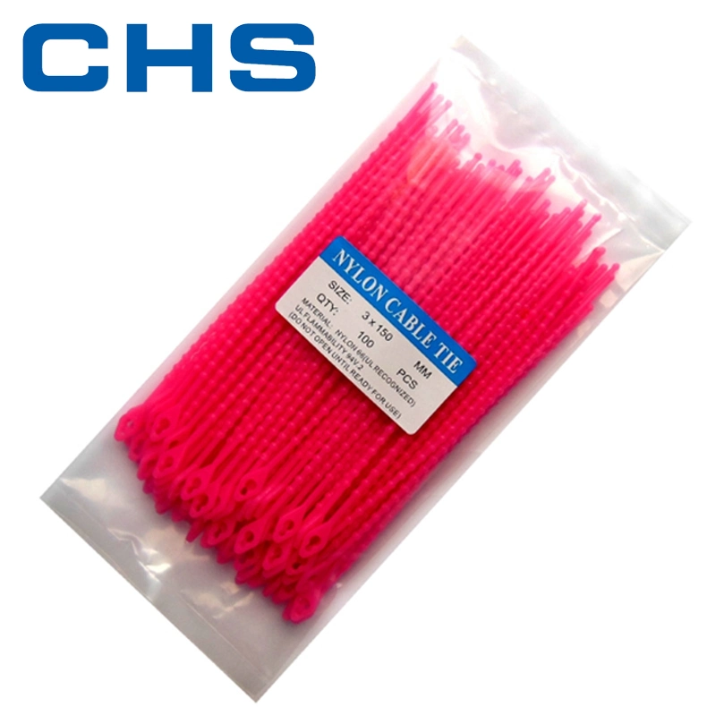 Yellow Blue Pink Assorted Nylon Cable Ties