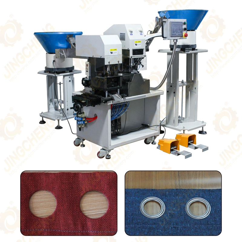 Factory Curtain Tape Automatic Eyelet Hole Punching Riveting Machine