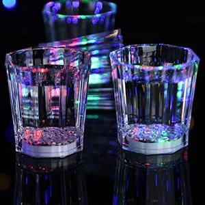 Water Sensitive Luminous Wine Glass Plastic LED Wine Glass for Bar