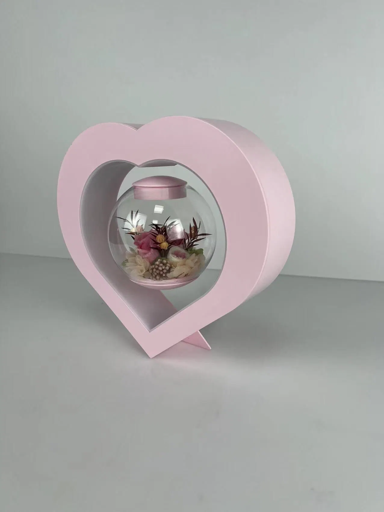 New Magnetic Levitation Fake Flower Pink Color Floating Immortal Flower Night Light for Rose Gift