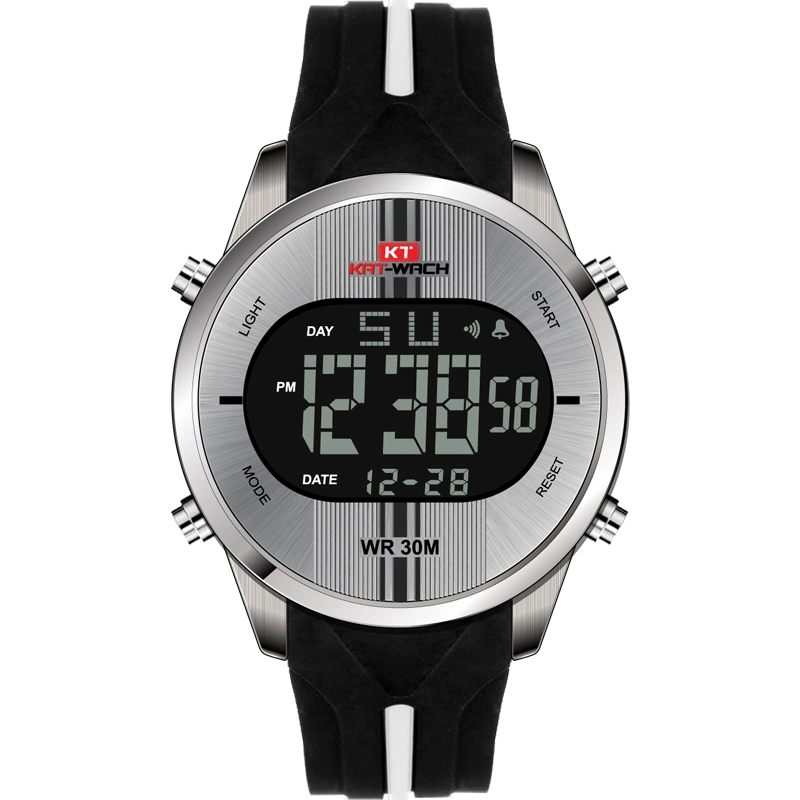 Vigilância de plástico Dom Mens Watch tempo duplo digital de quartzo cronógrafo relógios de qualidade