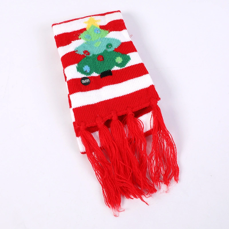 Custom Design Apparel Acrylic Winter Thick Warm Kids/Child Long Knitted Scarf