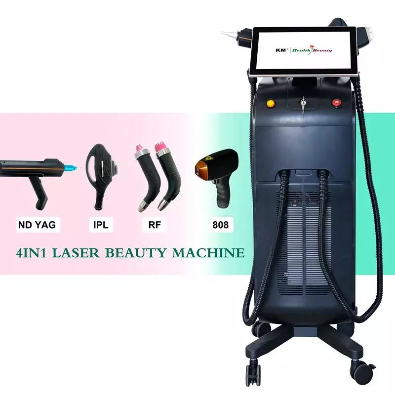 Диод для удаления волос Laser &amp; ND YAG &amp; IPL &amp;RF Удаление татуировки омоложение кожи