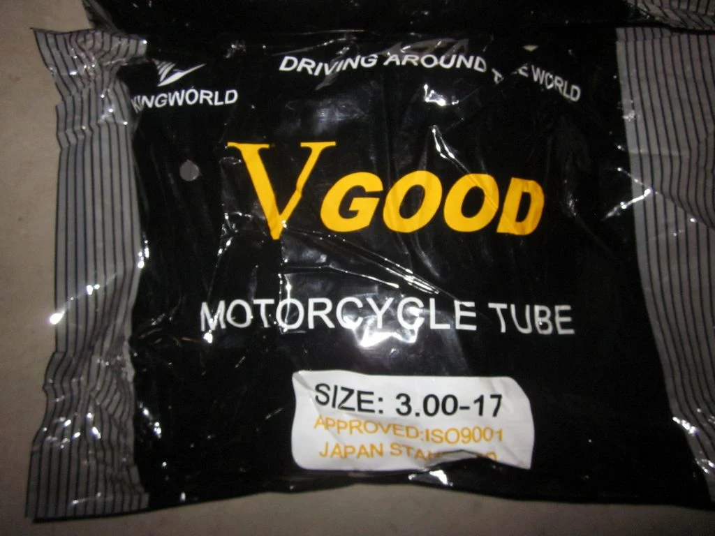 Pneus de moto de haute qualité le tube intérieur 250/275-17 Cat matériau en caoutchouc noir Type d'origine Taille de la valve pouces modèle ISO Place Butyl