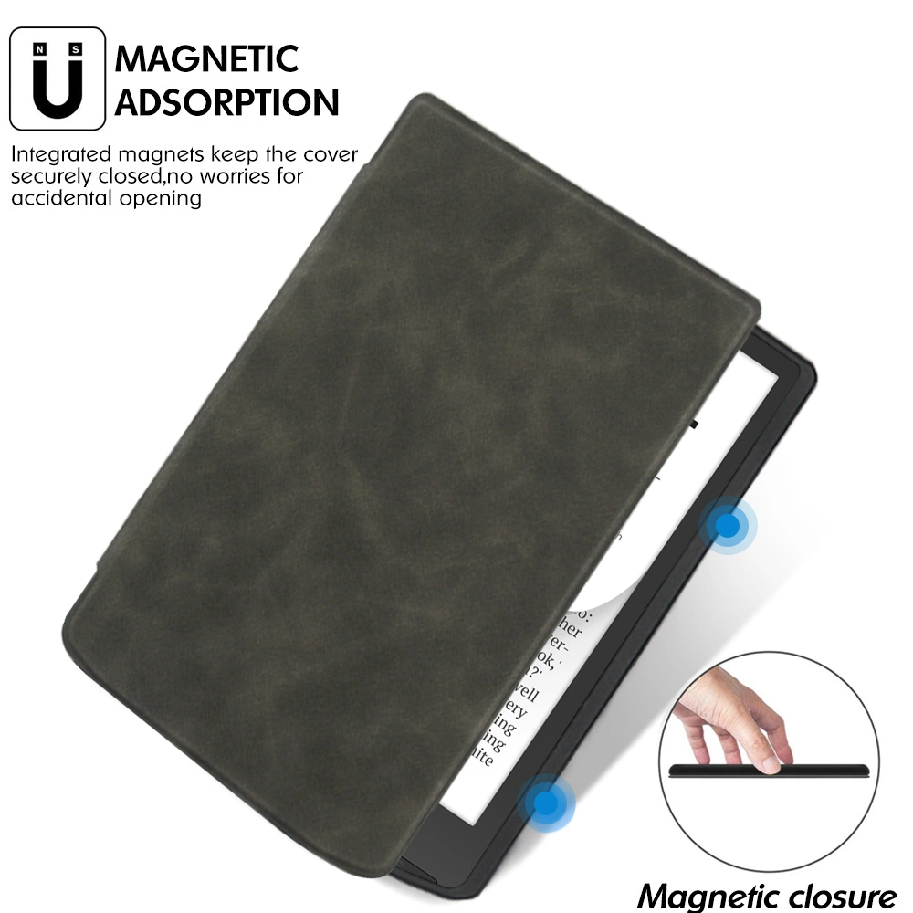 Soft TPU Leather Cover E-Reader Case for Pocketbook Inkpad 4