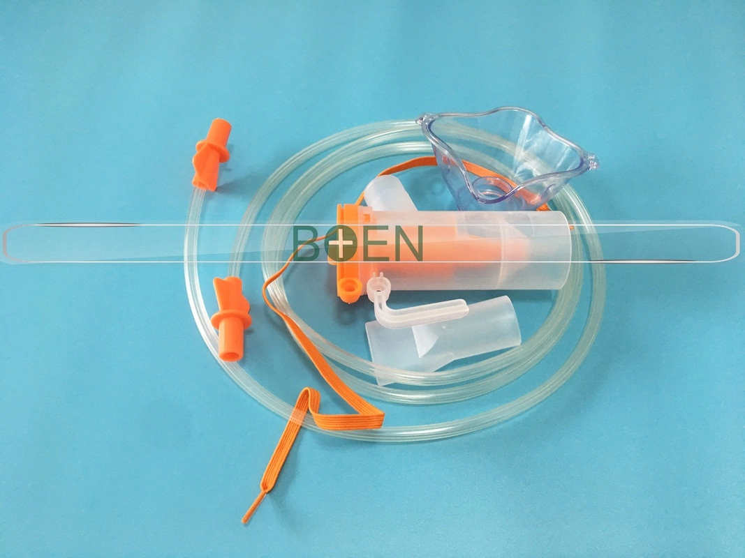 Asma ajustable inhalador con tubo de oxígeno máscara de oxígeno nebulizador desechables