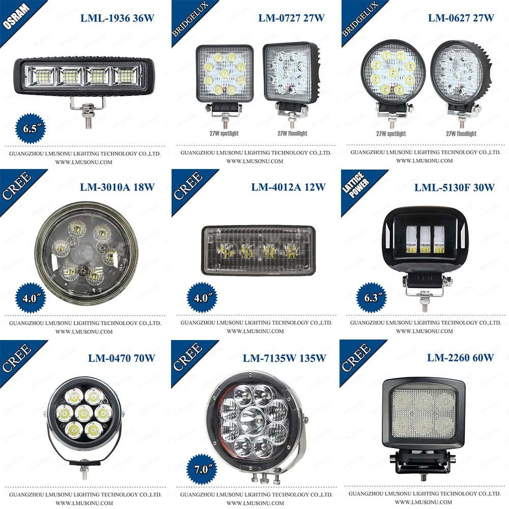 LMUSONU 15W 30W 50W 60W 70W 80W 90W CREE TRUCK LED-Anhängerleuchte für Auto Auto